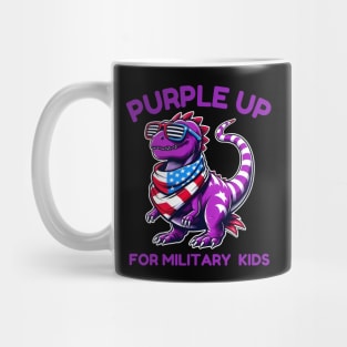 Purple Up For Military Kids Month Of Military Child T-Rex Mug